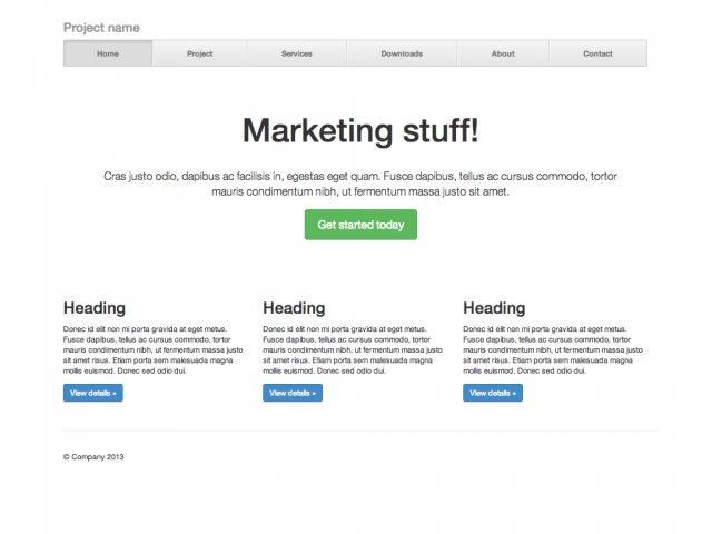 Justified navのテンプレート